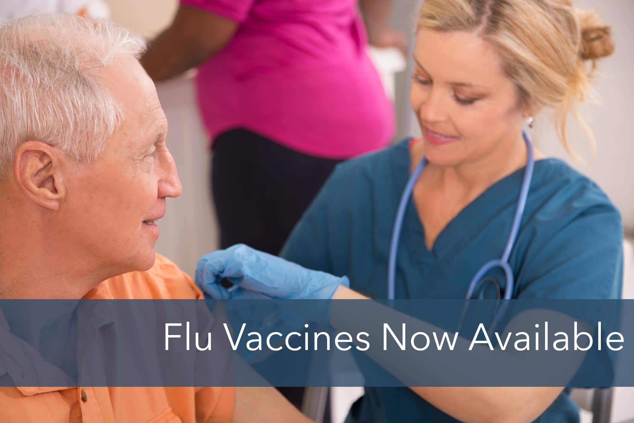 Click the image to learn more about Flu vaccine available now at multiple clinic locations