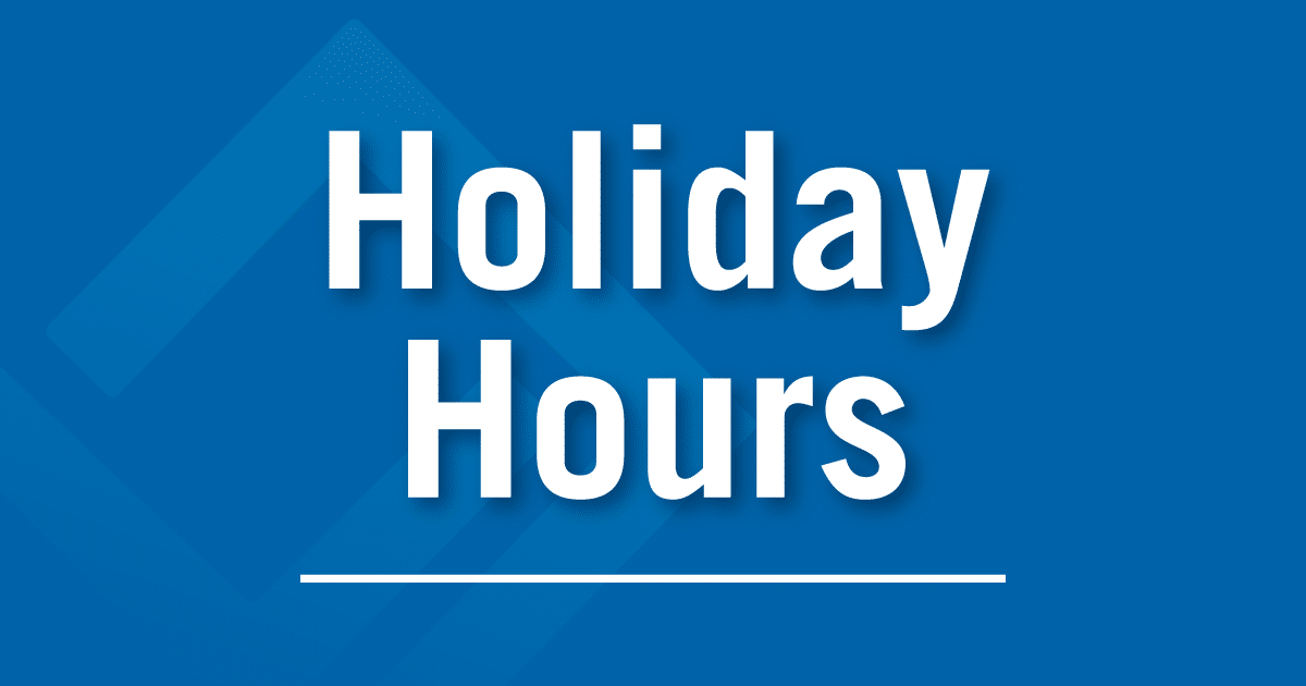 Click the image to learn more about Labor Day weekend office hours
