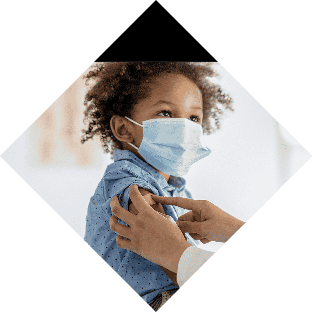Covid vaccine available for ages 6 months and older Background Image
