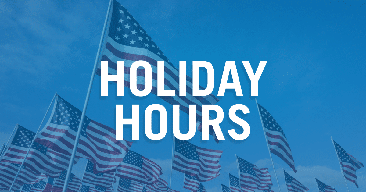 Click the image to learn more about Clinic to close for Memorial Day